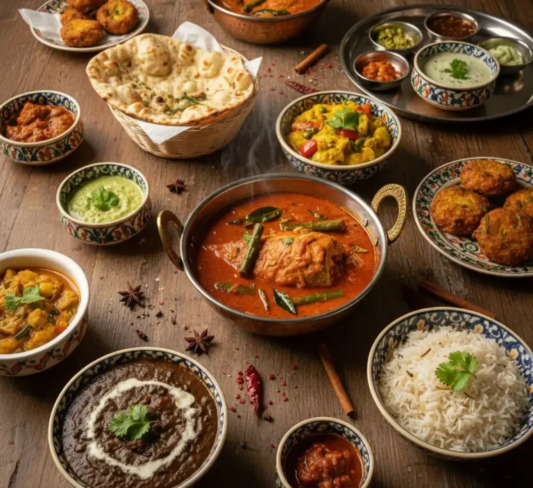 Are all Indian foods spicy? A mix of mild and spicy Indian dishes at a South Indian restaurant in Lethbridge, Canada.